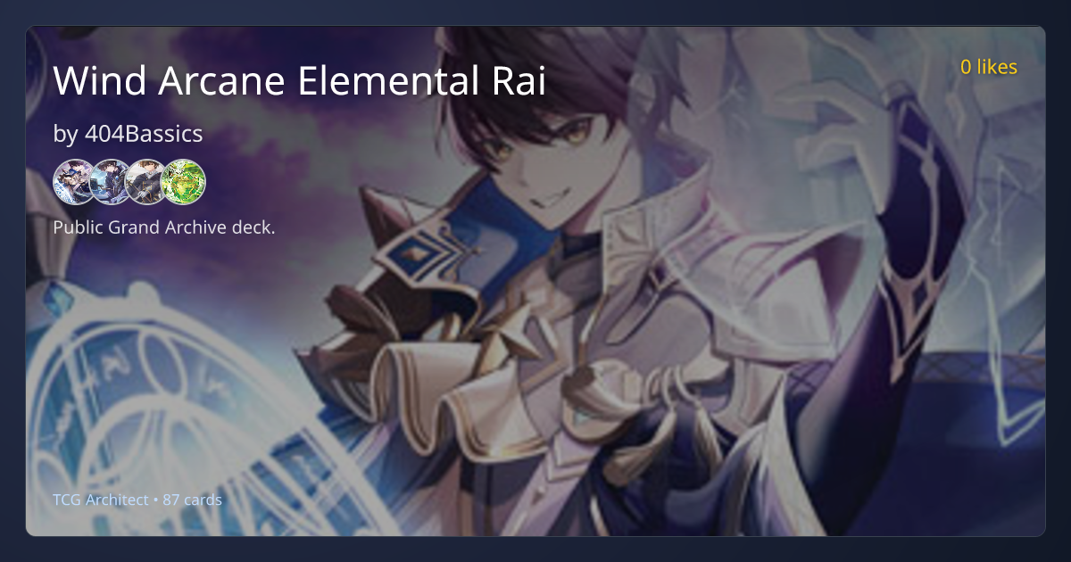 Wind Arcane Elemental Rai - TCG Architect | TCGArchitect