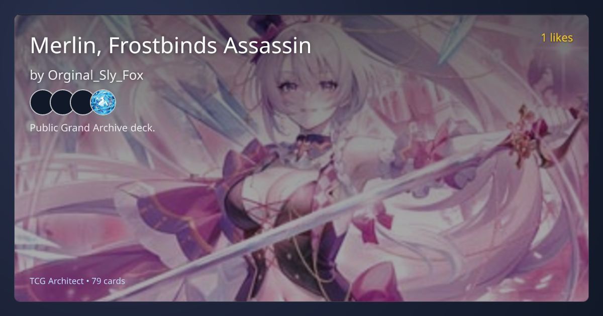 Merlin, Frostbinds Assassin - TCG Architect | TCGArchitect