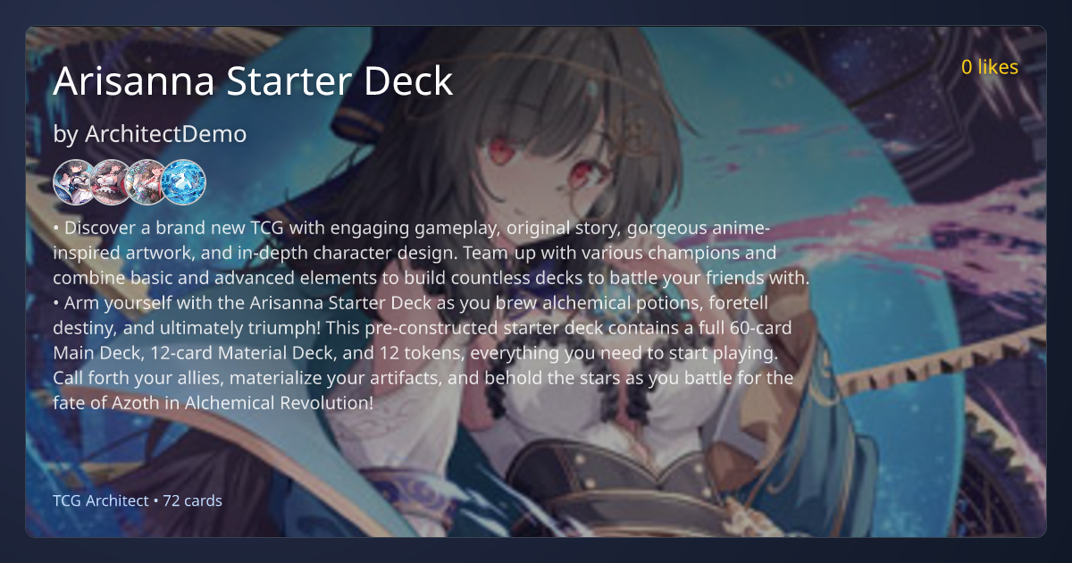 Arisanna Starter Deck - TCG Architect | TCGArchitect