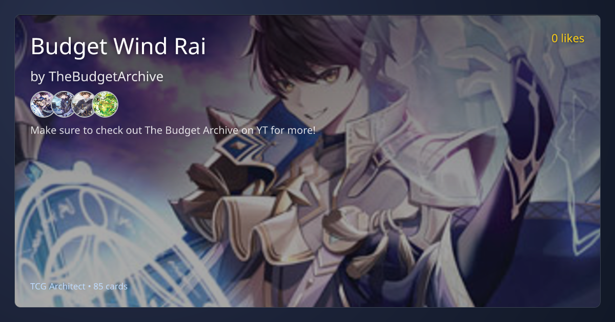 Budget Wind Rai - TCG Architect | TCGArchitect